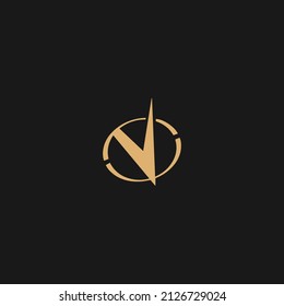 V vector de logotipo de letra, logotipo de tipo de círculo V, icono de concepto inicial V