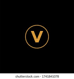 Diseño vectorial de logotipo de letra V