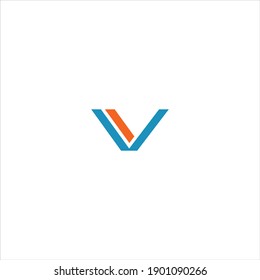 V letter logo vector design on white color background. v icon