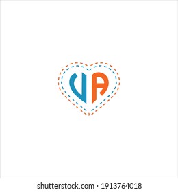 V Diseño vectorial de logotipo de letra A. monograma va
