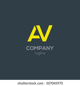 A & V Letter logo Vector design
