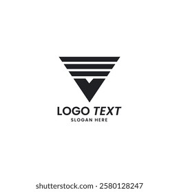 V letter Logo vector file, V point logo