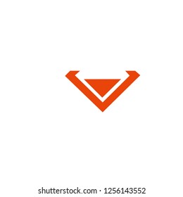 V letter logo vector font 