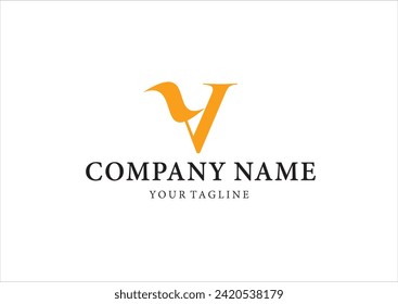 VECTOR DE LOGOTIPO de letra V. SÍMBOLO GRÁFICO DEL ALFABETO PARA LA IDENTIDAD EMPRESARIAL.