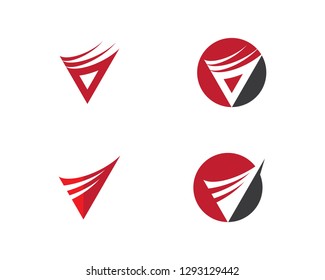 V letter logo vector icon illustration
