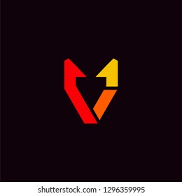 V letter logo vector icon mark