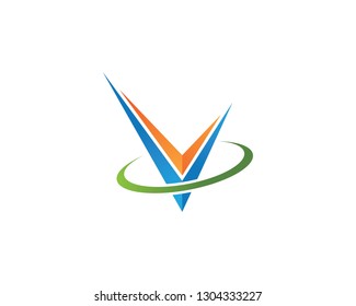 V letter logo vector icon illustration