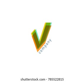 V Letter logo vector icon.