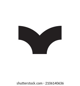 v Ilustración vectorial del logotipo de la letra