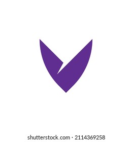 Diseño de ilustración vectorial del logotipo de la letra V