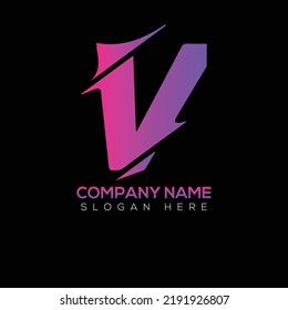 V letter logo vector illustration design 