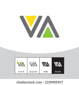 V und ein Buchstabenlogo. - Vektorgrafik. Vektorgrafik