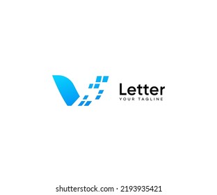 V Letter Logo Vector Template Abstract Monogram Symbol