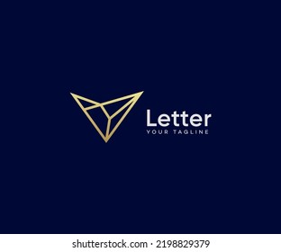 V Letra Plantilla de vectores de logotipo Símbolo abstracto de monograma