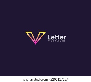V Letter Logo Vector Template Abstract Monogram Symbol