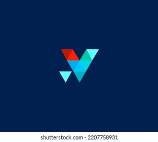 V Letter Logo Vector Template Abstract Monogram Symbol