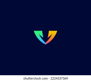 V Letter Logo Vector Template Abstract Monogram Symbol. Usable for Business sport, technology, fashion, digital And future creative logo
