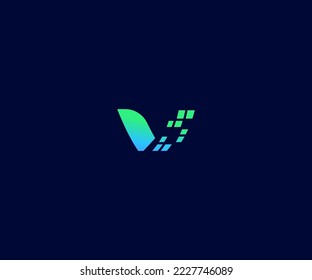 V Letter Logo Vector Template Abstract Monogram Symbol. Usable for Business sport, technology, fashion, digital And future creative logo