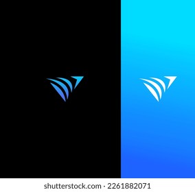 V Letra Plantilla de vectores de logotipo Símbolo abstracto de monograma 