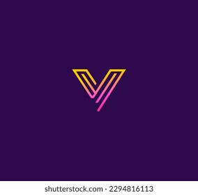 V Letter Logo Vector Template Abstract Monogram Symbol 