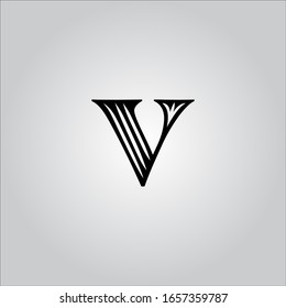 V letter logo with white background.V letter icon.Nice letter design.