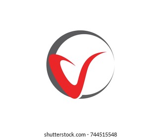 V Letter Logos Template 
