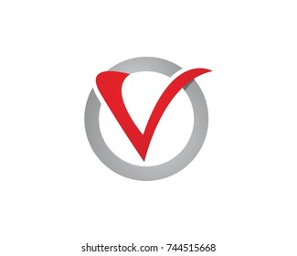 V Letter Logos Template 