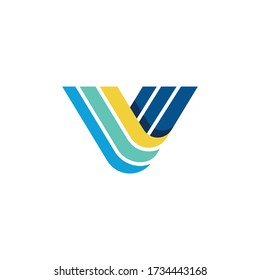 V letter mark logo vector design