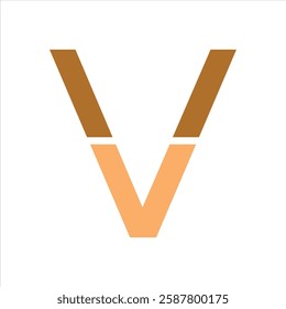 V letter modern logo icon design