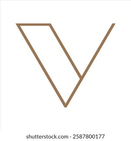 V letter modern logo icon design