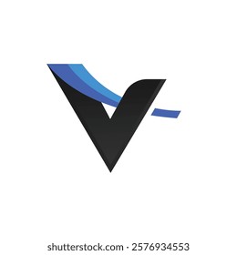 V Letter Modern Logo Template