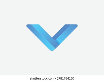 v-Brief-Design für moderne Monogramme