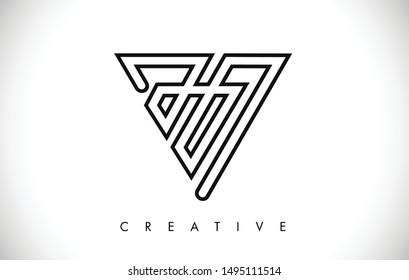 V Letter Modern Trendy Design Logo. Letter V Icon Logo with Monogram Vector Illustration.