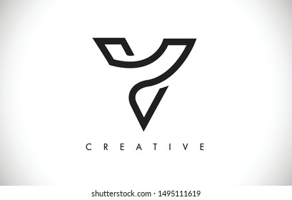 V Letter Modern Trendy Design Logo. Letter V Icon Logo with Monogram Vector Illustration.