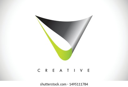 V Letter Modern Trendy Design Logo. Letter V Icon Logo with Monogram Vector Illustration.