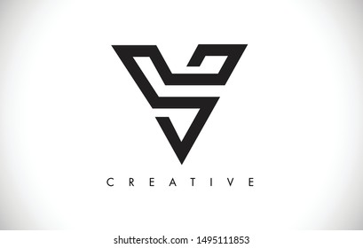 V Letter Modern Trendy Design Logo. Letter V Icon Logo with Monogram Vector Illustration.