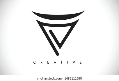 V Letter Modern Trendy Design Logo. Letter V Icon Logo with Monogram Vector Illustration.