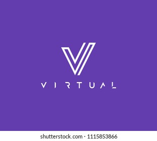V Letter Monogram Brand Logo
