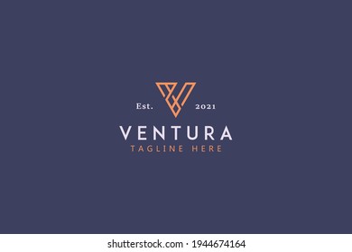 V letter Monogram Logo. Brand Identity Simple Minimalist. Trendy Concept.