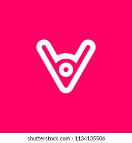 V letter  monogram logo design vector