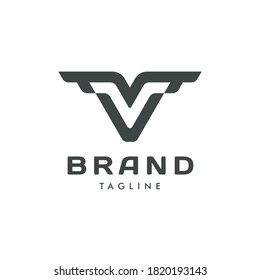 V Letter Monogram Logo Design Vector Image