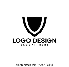 V letter monogram with shield logo v lettermark logo design