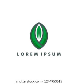 V letter nature logo template vector illustration