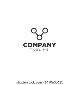 V letter Network logo Vector