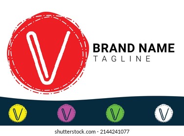 V letter new logo and icon design template