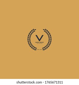 V letter unique wordmark logo Design