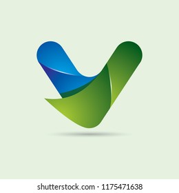 V Letter Vector Abstract Logo Design Elements