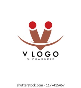 V Letter Vector Abstract Logo Design Elements