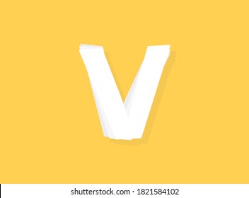 V Letter vector font, modern layers design. Eps10 illustration             