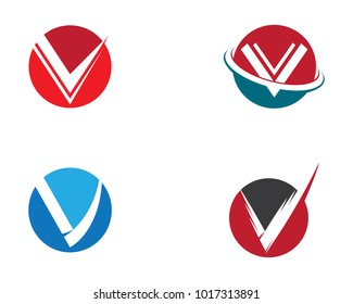V letter vector icon